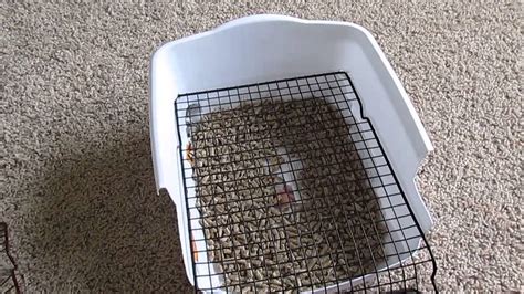 diy metal grate rabbit litter box|automatic rabbit litter box.